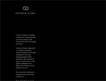 Tablet Screenshot of criterionglobal.com